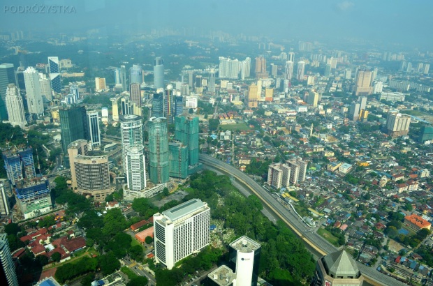 Malezja, Kuala Lumpur, Petronas Towers, widok na miasto z 86. piętra