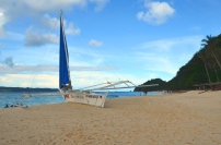Filipiny, wyspa Boracay, łódka na Puka Beach