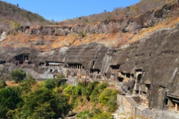 Indie, Maharasztra, okolice Aurangabad, jaskinie Ajanta
